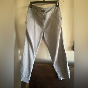 Eileen Fisher gray linen blend ankle pants